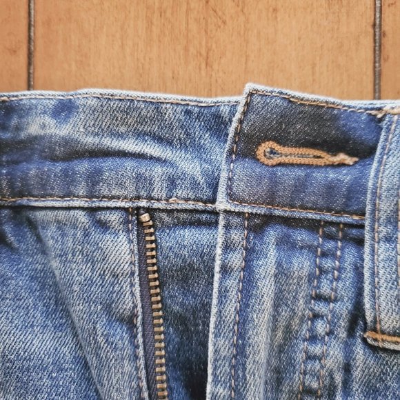 J Crew NWOT "Sample" High Waist VTG Straight Two-Toned Panels Distressed Sz 25 - Picture 6 of 10